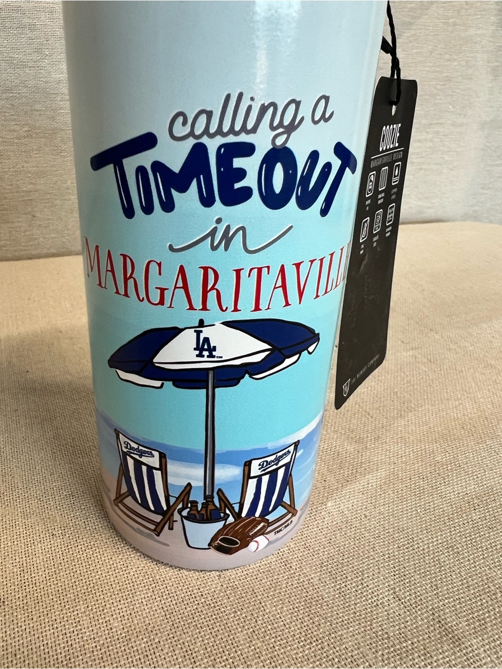Margaritaville Light Blue Beach Graphic Travel Tumbler LA Dodgers